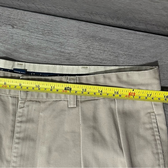 Polo Ralph Lauren Polo Chino Pants Mens 35x30 (Hemmed) Khaki Tan Pleated Cotton - Picture 7 of 10